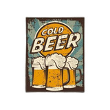 Kit 3 Placas Decorativa - Cold Beer Cerveja Modelo 3 Pints