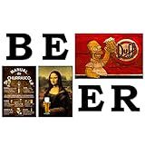 Kit 3 Placas Decorativas Cervejas Bebida Duff C/letras Beer