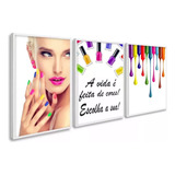 Kit 3 Placas Decorativas Para Manicure Unhas Esmaltes