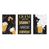 Kit 3 Placas Quadros