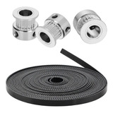 Kit 3 Polias 16 Dentes Furo 5mm 2 Metros De Correia Gt2