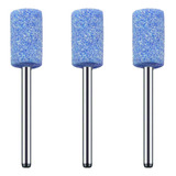 Kit 3 Ponta Montada 10mm Rebolo Azul Haste 3mm Mini Retífica