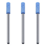 Kit 3 Pontas Montadas 4mm Azul Haste 3mm Micro Retífica