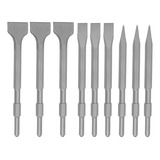 Kit 3 Ponteiros E 6 Talhadeira Para Martelo Sextavado 17mm