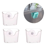 Kit 3 Porta Esponja Bucha Suporte Ventosa Cozinha Pia Janela