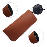 Kit 3 Porta Oculos Estojo Em Couro Curvim Courino Capa Case