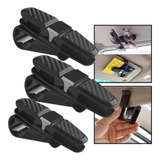 Kit 3 Porta Óculos Para Carro Suporte Quebra Sol Veicular
