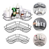 Kit 3 Porta Shampoo Suporte De Canto Prateleira Banheiro Box