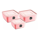 Kit 3 Pote Multiuso Premium Quadrado Uz Utilidades