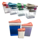 Kit 3 Potes Multiuso  Mantimentos  Lavanderia  Cozinha