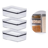 Kit 3 Potes Organizador Multiuso Hermético Paramount 770ml