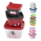 Kit 3 Potes Papinha Personagens Comida Lanche Bebê Plasútil