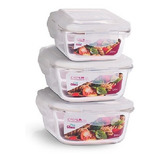 Kit 3 Potes Vidro