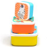 Kit 3 Potinhos 250 350 550ml Animal Fun Papinha Bebê Buba