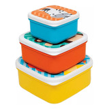 Kit 3 Potinhos Alimentação Lanchinho Animal Fun Buba