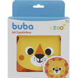 Kit 3 Potinhos Bubazoo Leão
