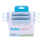 Kit 3 Potinhos Herméticos Infantil Freezer Microondas Azul