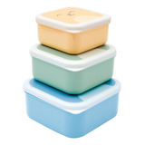 Kit 3 Potinhos Lanche Congelar Papinha Comida Bebê Buba 