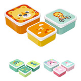 Kit 3 Potinhos Para Papinha Lanche Bebê Buba Bubazoo