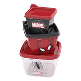 Kit 3 Potinhos Para Refeição Lanche Lancheira Infantil