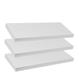Kit 3 Prateleiras Clássica Branca Mdf C Parafusos E Buchas