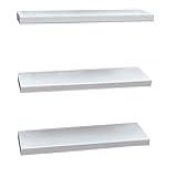 Kit 3 PRATELEIRAS De Decoração Em MDF Com Suporte Resistente Incluso BRANCO Para Quarto Cozinha Escritório Sala