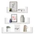 Kit 3 Prateleiras U Parede Nicho Mdf 15mm 40 50 60x15 Livros Cor Branco Armação Branco