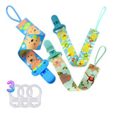 Kit 3 Prendedor De Chupeta Adaptador De Silicone Universal