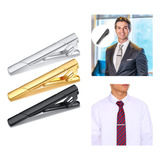 Kit 3 Prendedor De Gravatas Clip Grampo Aço Slim Presilha