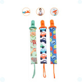 Kit 3 Prendedores De Chupetas Cordão Animal Divertido