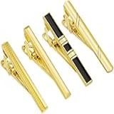 Kit 3 Prendedores De Gravata Slim Grampo De Gravata Dourado