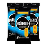 Kit 3 Preservativo Prudence Extra Grde