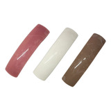 Kit 3 Presilhas Fivela Prendedor Acrilico Retangular Cabelo