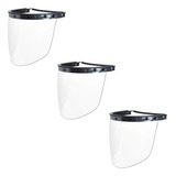Kit 3 Protetor Facial Incolor Suporte Universal Acoplável