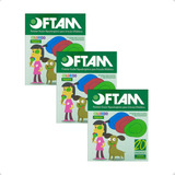 Kit 3 Protetor Ocular Oftam Colorido Divertido Pequeno 20un