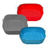 Kit 3 Protetor Silicone Cesto Forro Airfryer Anti-aderente