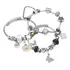 Kit 3 Pulseiras Berloques Aço Inox Presente Perfeito