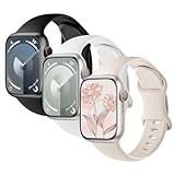 Kit 3 Pulseiras Esportiva De Silicone Exclusiva Compatível Com Apple Watch De 40 Mm 38 Mm 41 Mm 44 Mm 45 Mm 42 Mm E 49 Mm Pulseira Macia à Prova D água Patentiada Xsmart Para IWatch Séries SE Ultra 9 8 7 6 5 4 3 2 E 1 38 40 41MM Preto Branco Bege 