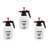 Kit 3 Pulverizadores Manual Borrifador Pressão 2 Litros Cor Branco