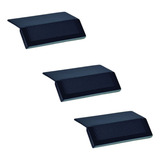 Kit 3 Puxador Moveis Citizen 45 Graus P Preto Fosco Zen