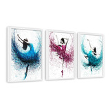 Kit 3 Quadros Bailarinas