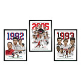 Kit 3 Quadros Com
