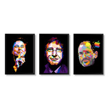 Kit 3 Quadros Decor