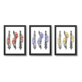 Kit 3 Quadros Decorativos Coluna Vertebral