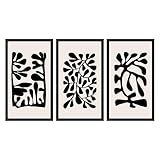 Kit 3 Quadros Decorativos Com Moldura Matisse Organico Moderno Decoração Para Sala Quarto Escritório