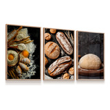 Kit 3 Quadros Padaria