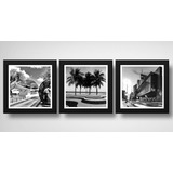 Kit 3 Quadros São Paulo Curitiba Rio De Janeiro Cidade Fotos