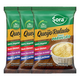 Kit 3 Queijo Vegetal Ralado Sora Sabor Parmesão 50g