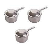 Kit 3 Queimadores Fogareiro Com Abafador Inox Para Rechaud Fondue Prime
