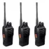 Kit 3 Radio Comunicador Walktalk 12km Segurança Profissional Cor Preto